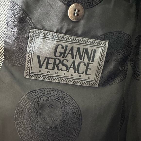 Gianna Versace Men's Blazer Silk Cashmere Gray Italian Size 46 - Picture 4 of 5